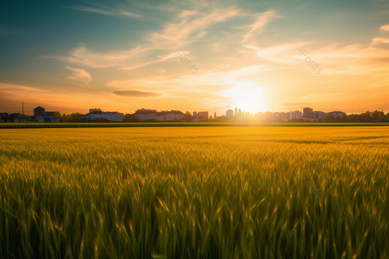 秋天农田夕阳丰收季节秋收实拍摄影图,高清,摄影图,摄影图片,图片大全,摄影图免费下载